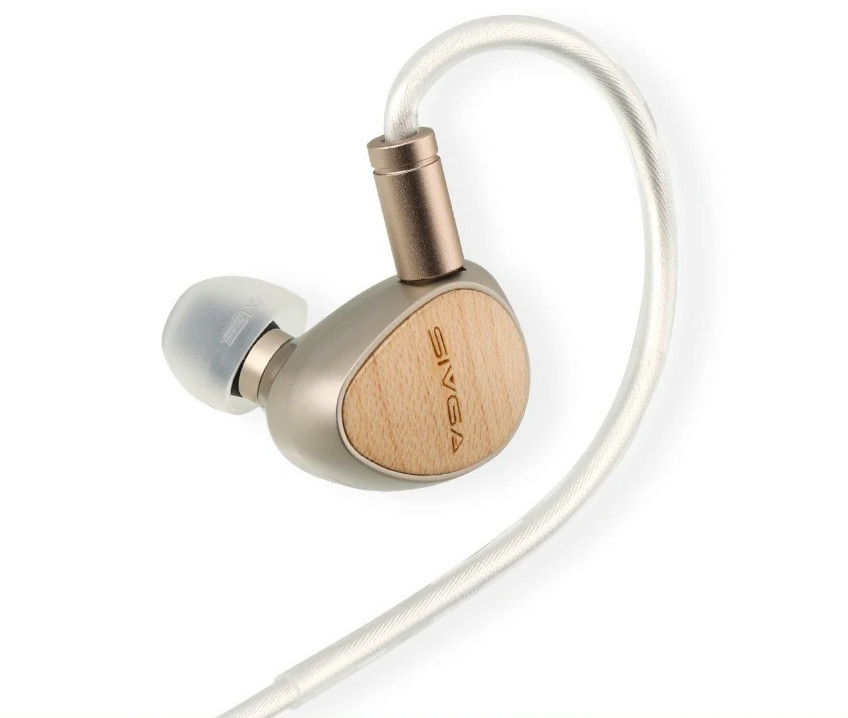 SIVGA Que 10mm Beryllium Driver HiFi Wired Earbuds White Maple Wood