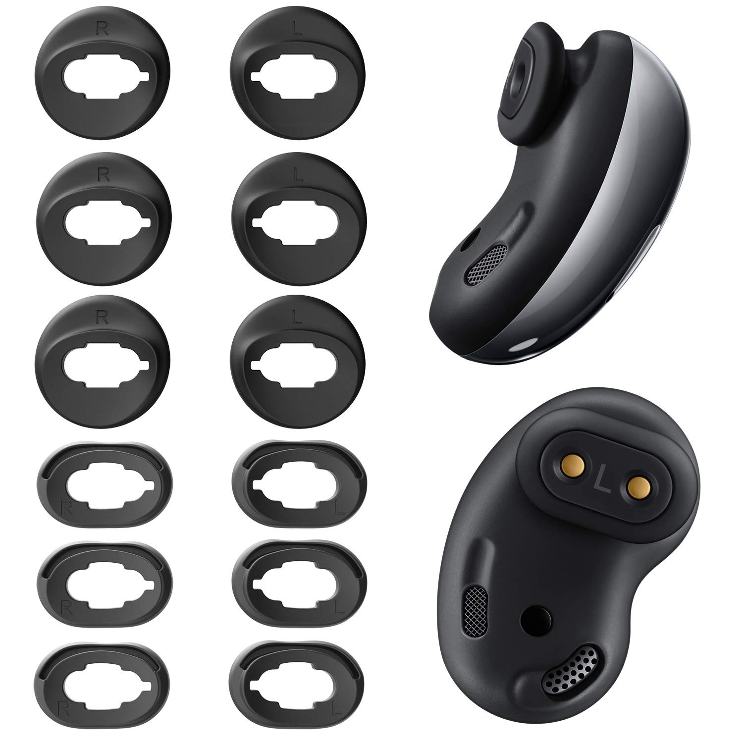 6 Pairs Silicone Ear Tips Replacement Galaxy Buds Live 2020 Earbuds Accessories