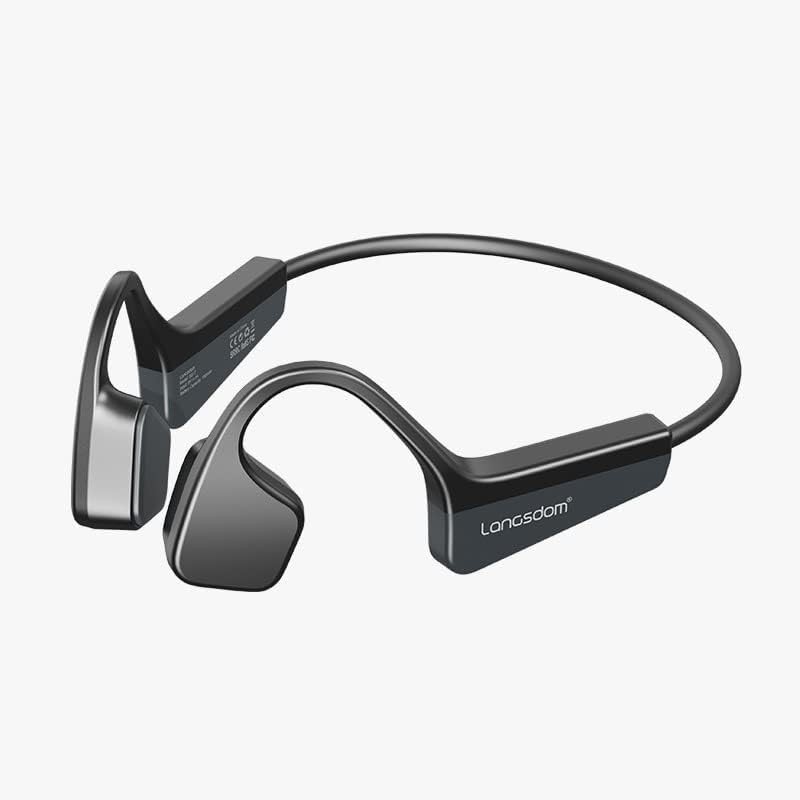 Langsdom Bone Conduction Sport Headphones – Open-Ear Bluetooth, Waterproof black