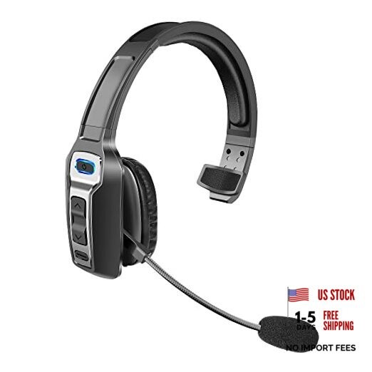 Trucker Bluetooth Headset, V5.2 Wireless Headset with Upgraded Microphone AI