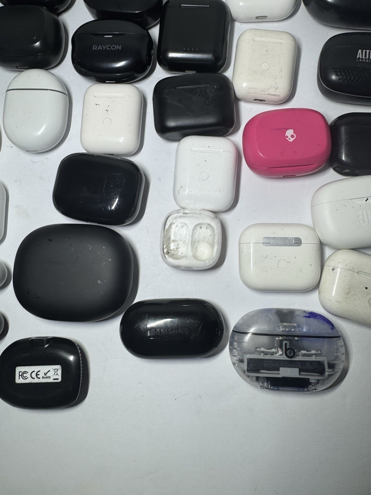 Assorted Earbud Cases Lot of 35 Various Brands and Colors See Photos