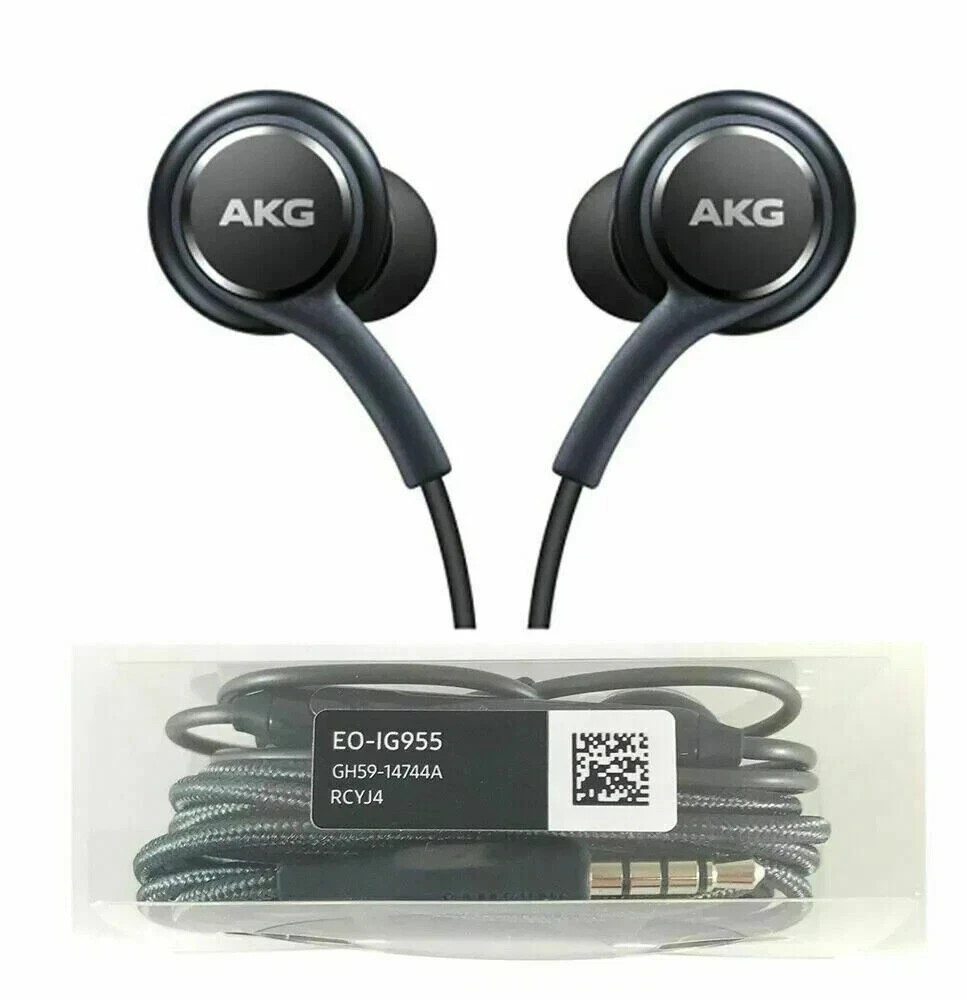 Samsung AKG 3.5mm Headphones Earphones Earbuds with Mic – Genuine – BLACK