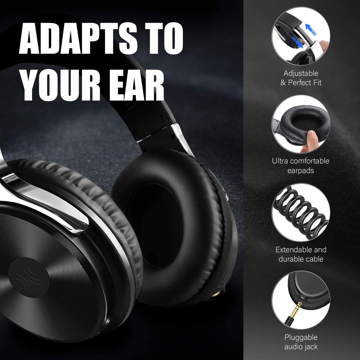 Genuine OneOdio Studio Hi-Fi Over Ear Headphones Wired Studio Headphones