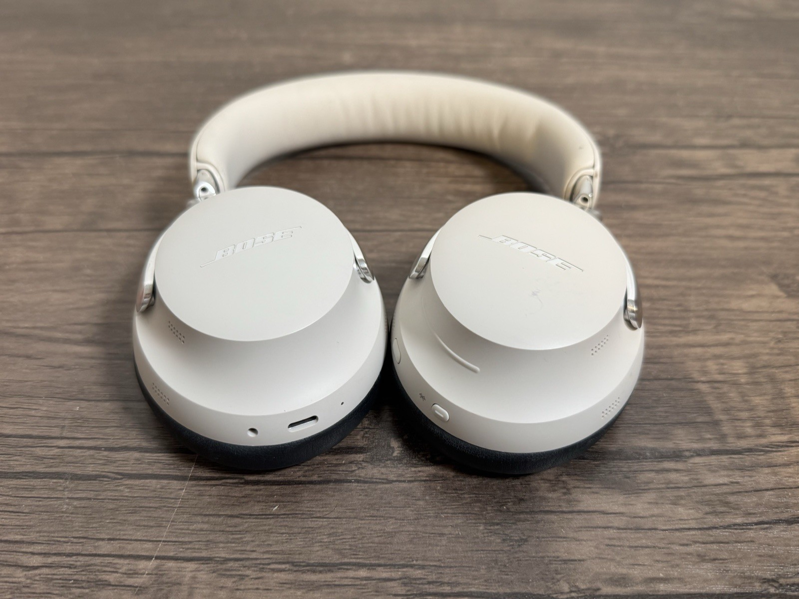 Bose QuietComfort Ultra Over-Ear Headphones White Smoke TESTED WORKS