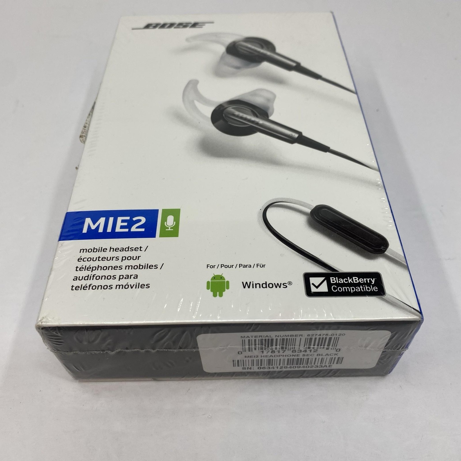 Bose MIE2 In-Ear Headphones Earbuds Black 3.5mm Mobile Headset Mic Stereo