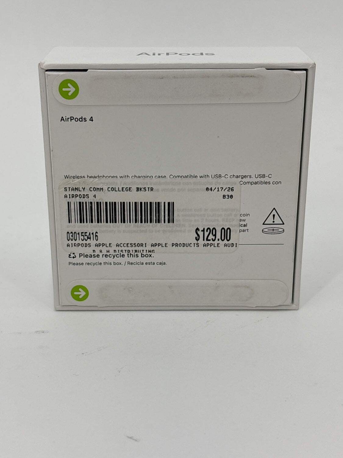 New Apple AirPods 4th Gen with Charging Case A3053 A3058 A3050 MXP63LL/A