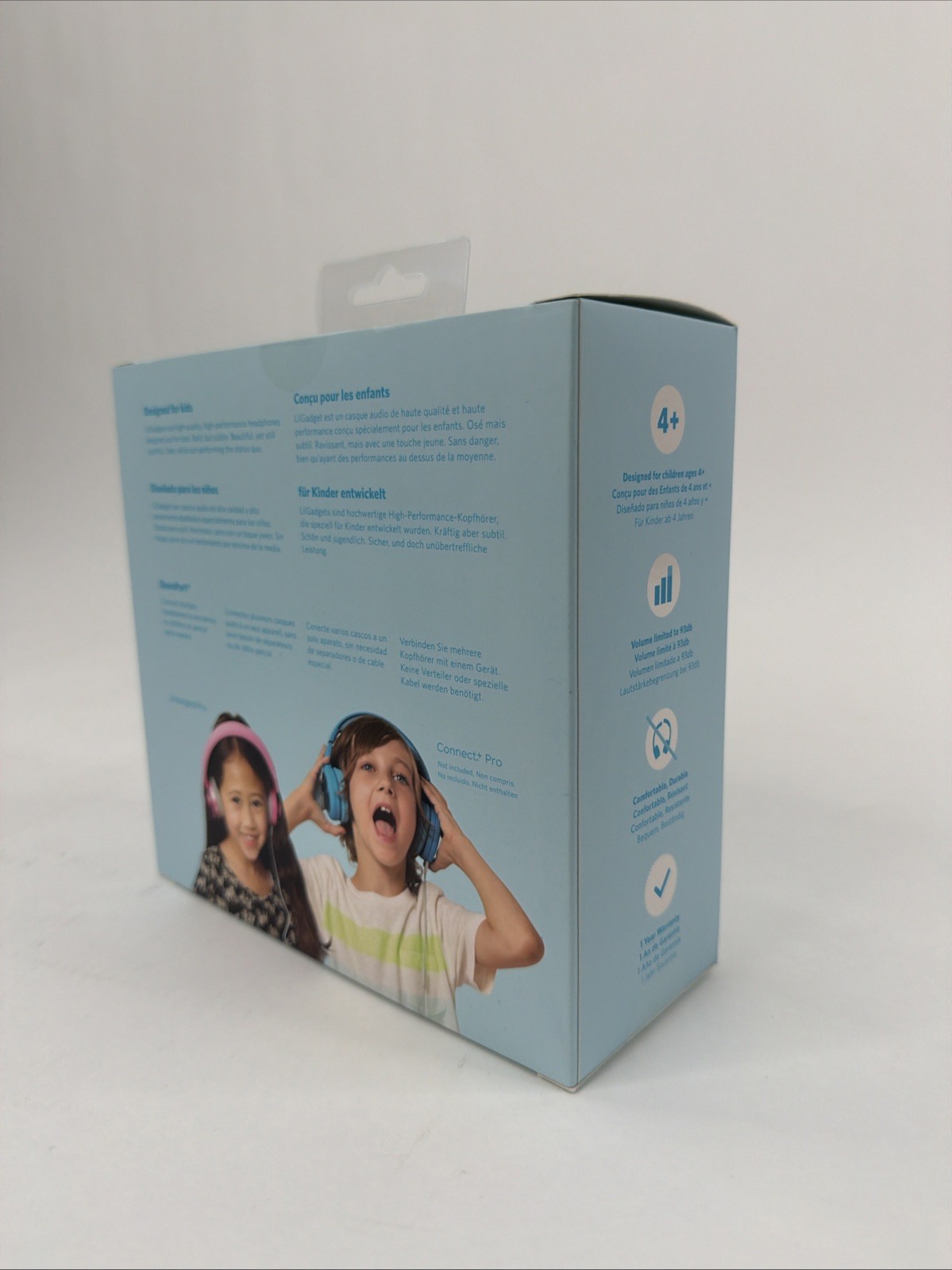Bluetooth Headphones – Ages 4+ – On-Ear, Blue – Volume-Limited Headphones for…
