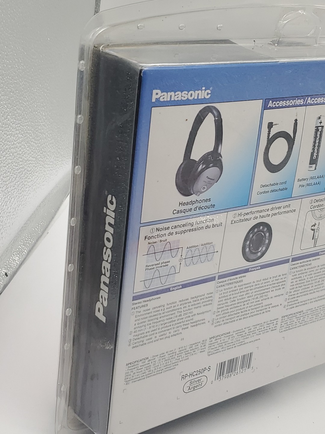 Panasonic RP-HC250 Noise Canceling Stereo Headphones With Case Sealed