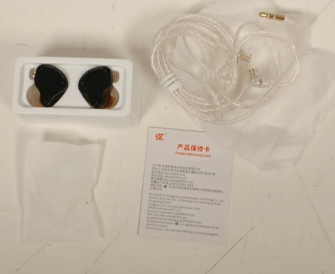 Linsoul KZ-ZS10 Pro X In-Ear Monitors Earbuds, Black With 3.5mm Detachable Cable