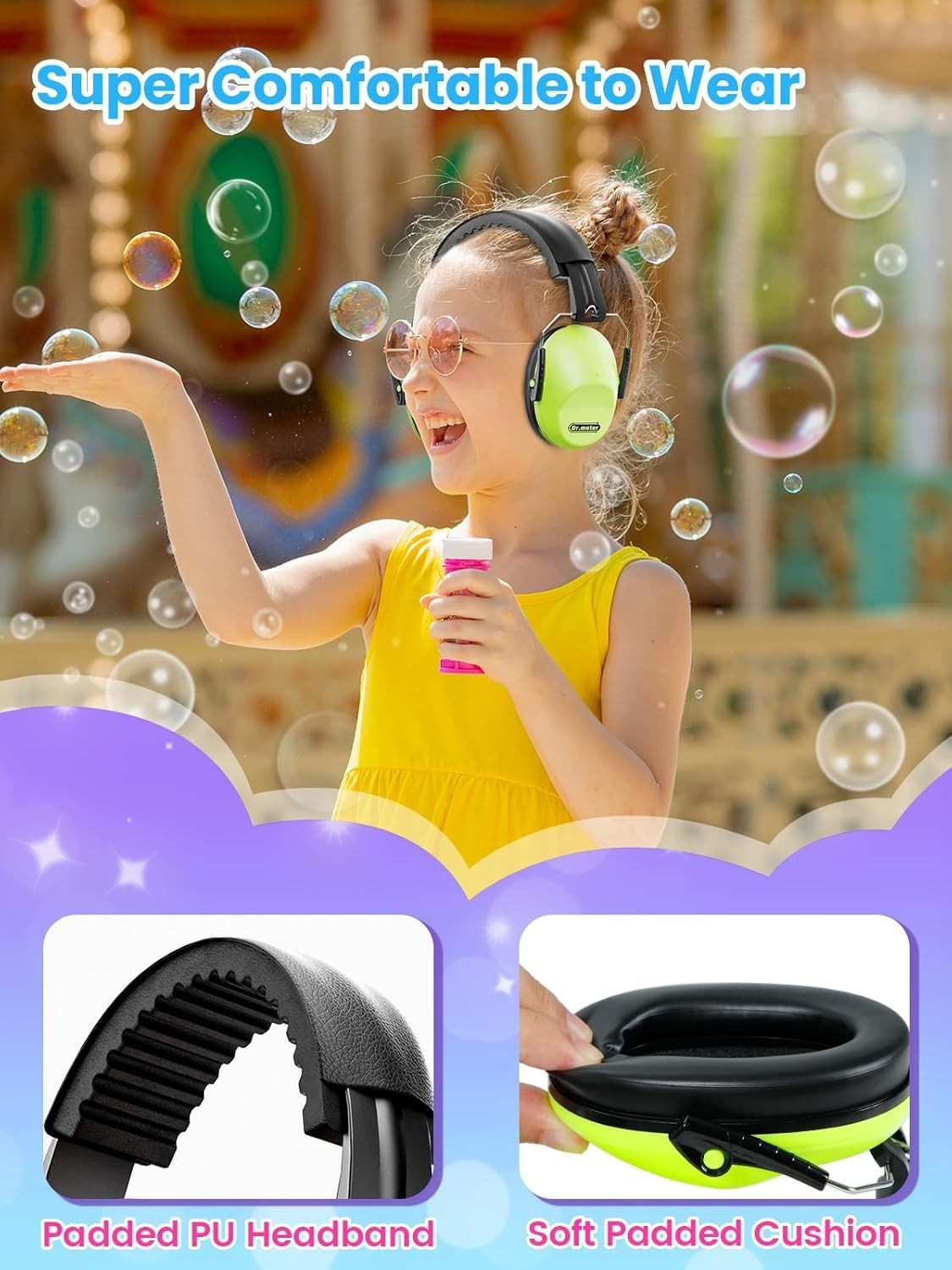 Noise Cancelling Ear Muffs Kids Adults Adjustable Hearing Protection Earmuffs