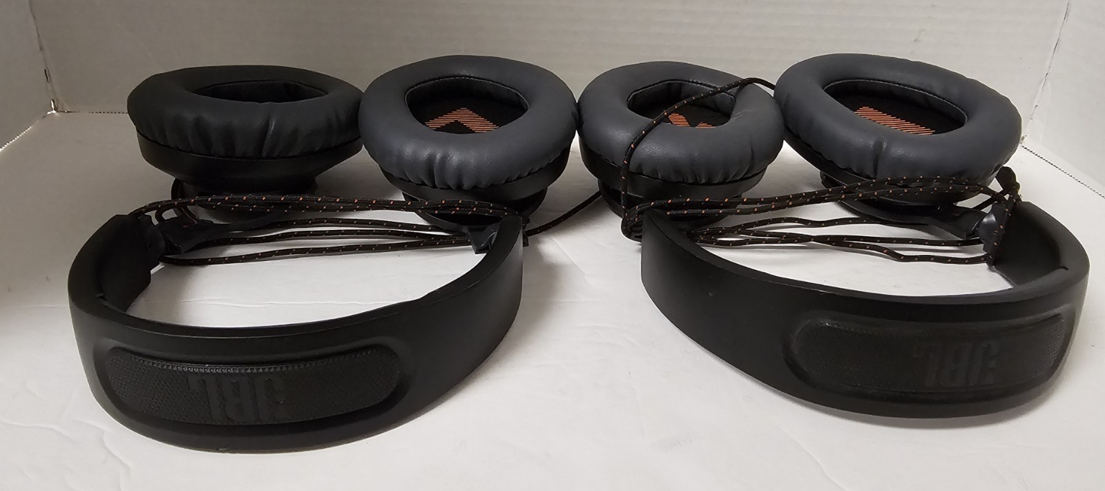Lot Of 2 JBL Quantum 100 Wired Over-Ear Gaming Headphones Large Black