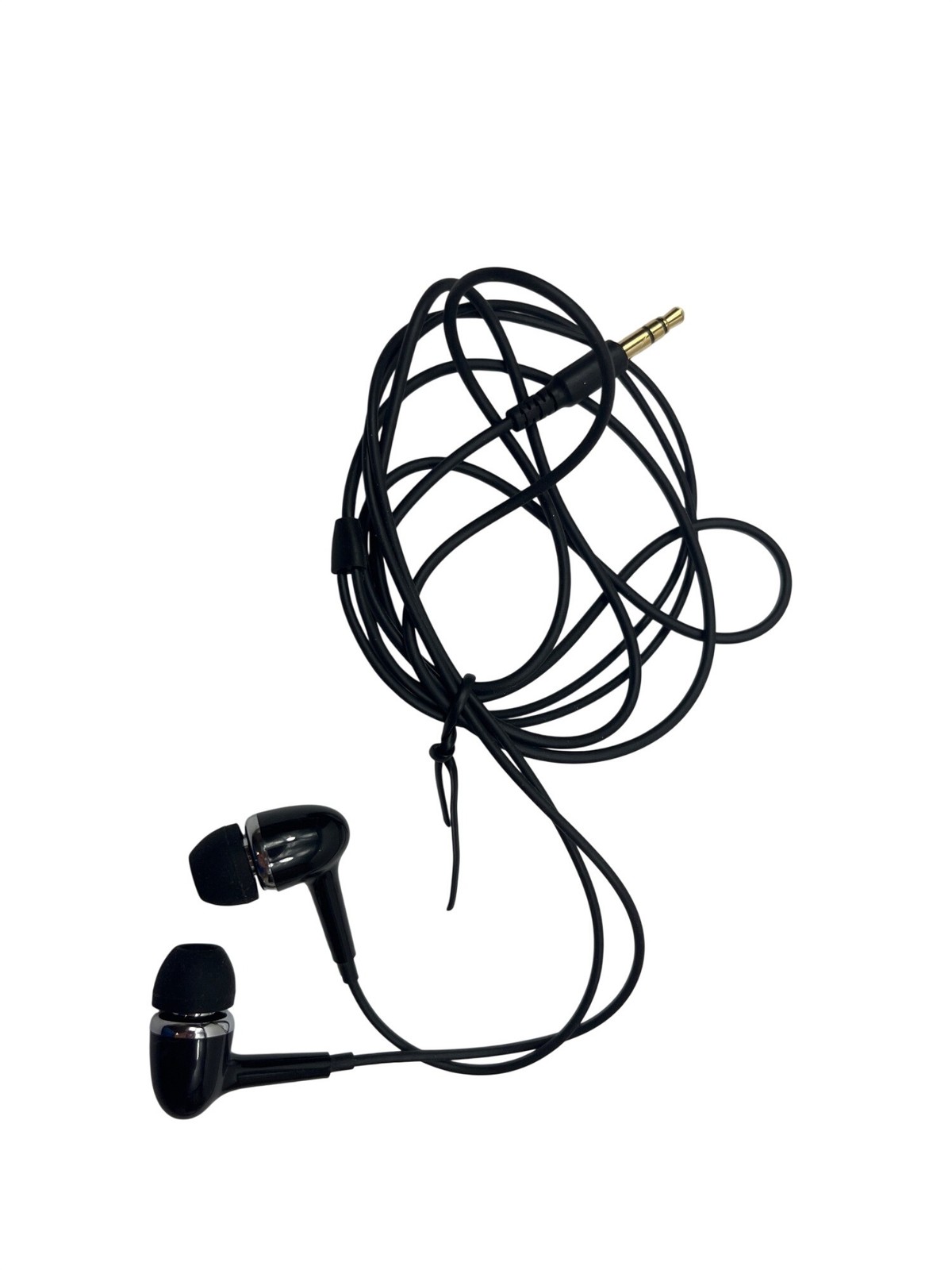 Black In-Ear Wired Earphones W/ 3.5mm Gold-Plated Jack/Silicone Ear Tips S180