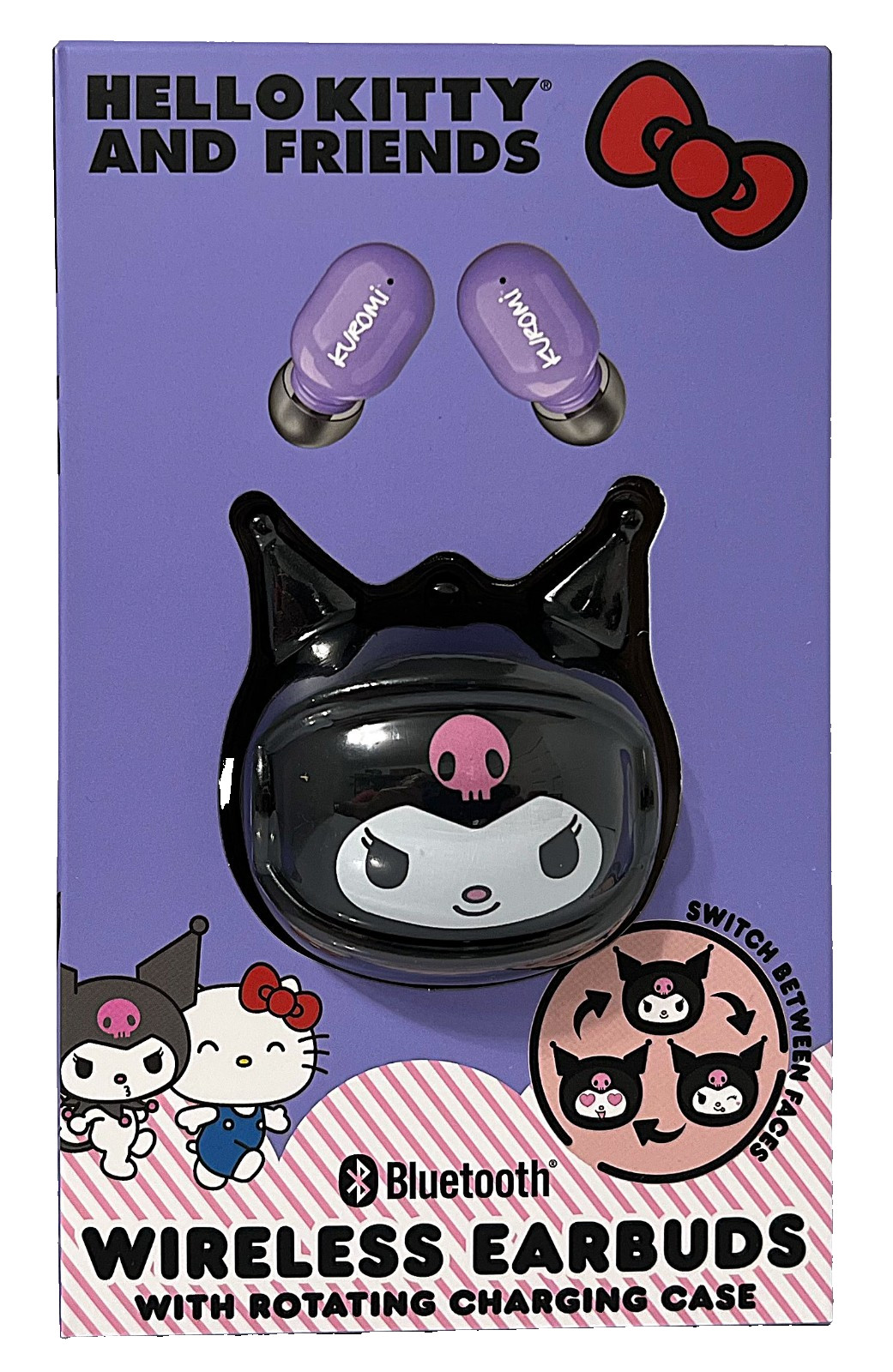Sanrio Hello Kitty Kuromi Bluetooth Wireless Earbuds w/ Charging Case NIB