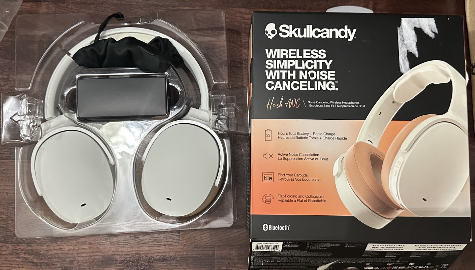 Skullcandy Hesh ANC Over-Ear Noise Cancelling Wireless Headphones – S6HHW-N747