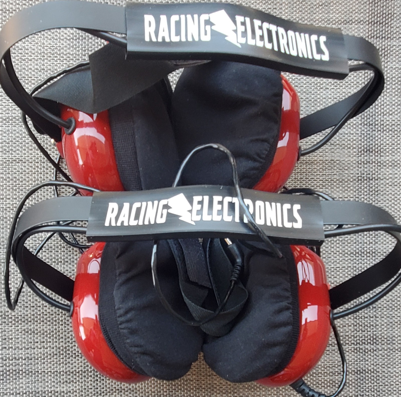 Racing Electronics RE-58-STEREO Platinum Scanner Headphones Set of 2 New in Pkg