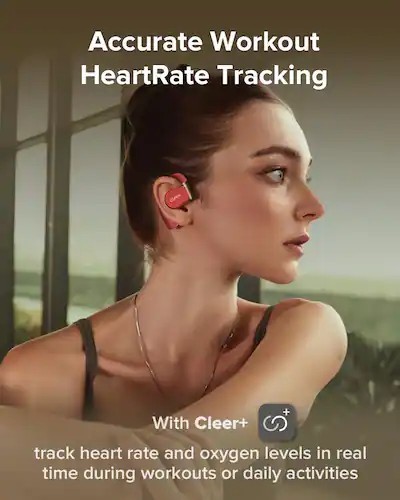 Cleer ARC 3 Sports Pro Open Ear Headphones (Red) Model: ARC3HRREDUS