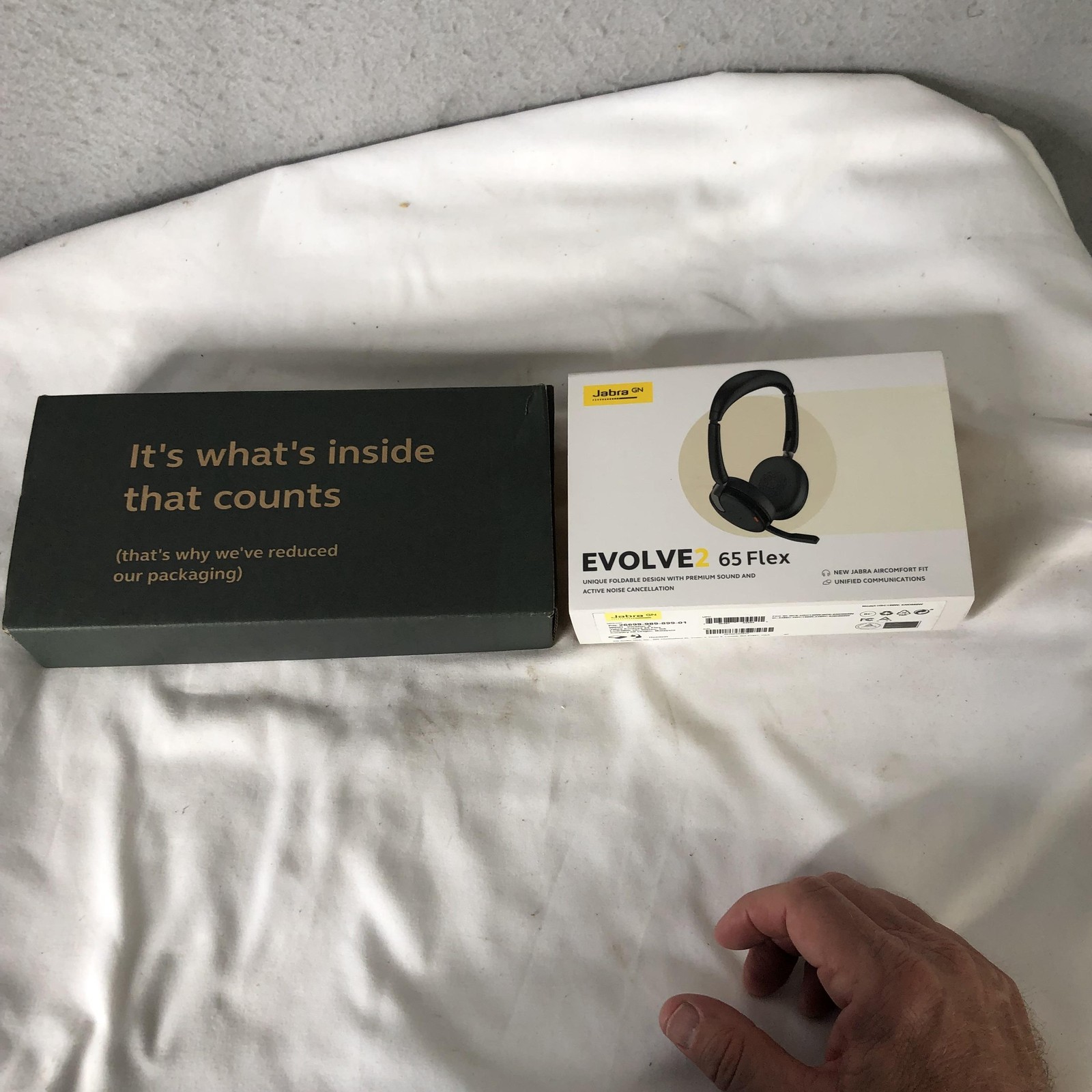 Jabra Evolve2 65 Flex On-Ear Headset Black Bluetooth USB-C ANC Wireless Mic