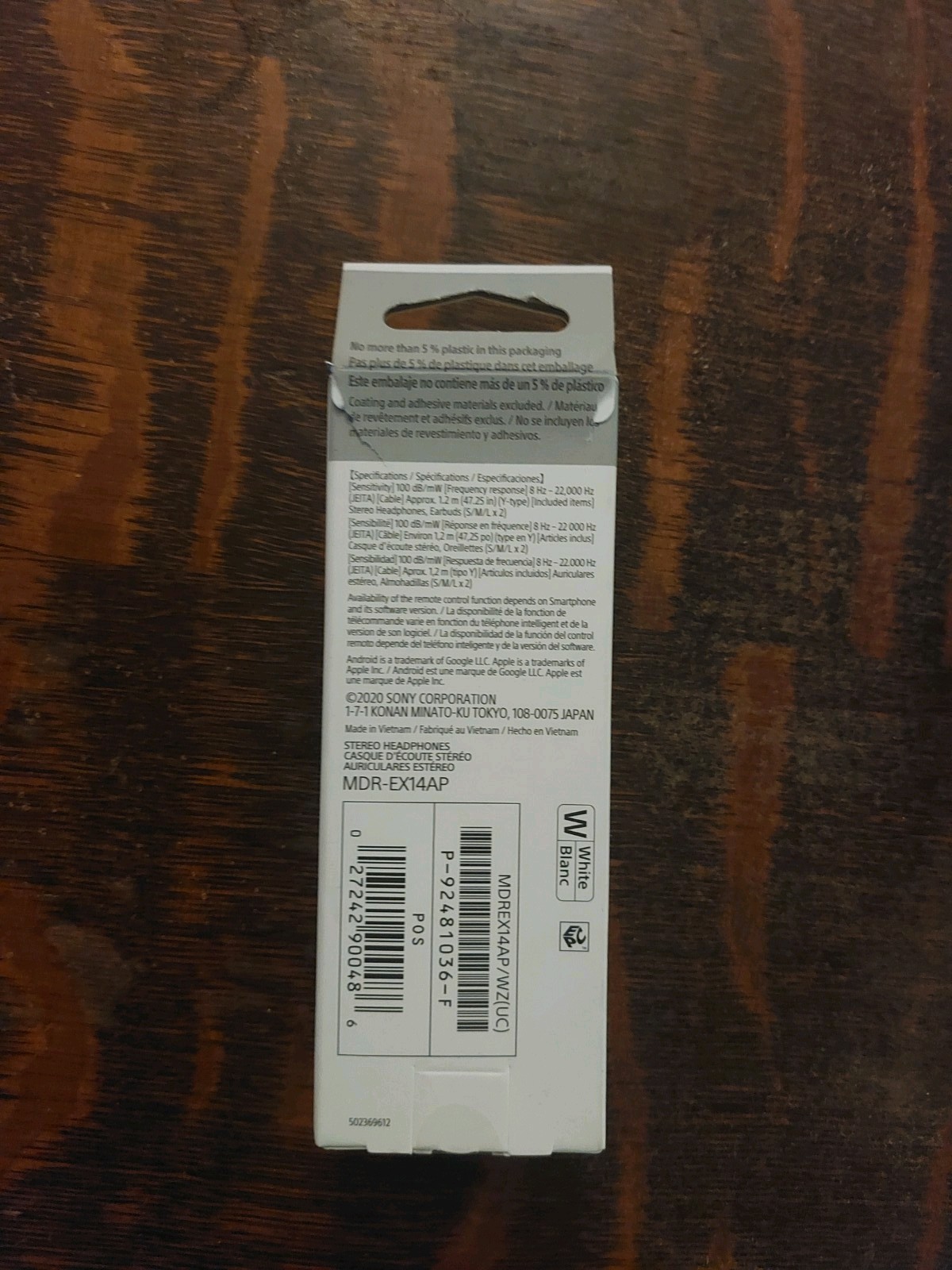 New & Sealed! Genuine Sony MDR-EX14AP Headset Ear Bud Headphones with Mic – NWB