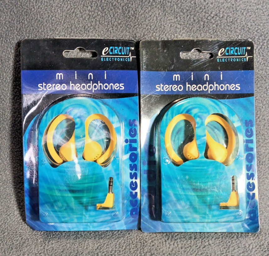 X2 e-CIRCUIT Mini Earphones 30Hz/18kHz w/3ft Cord for most audio Devices Yellow