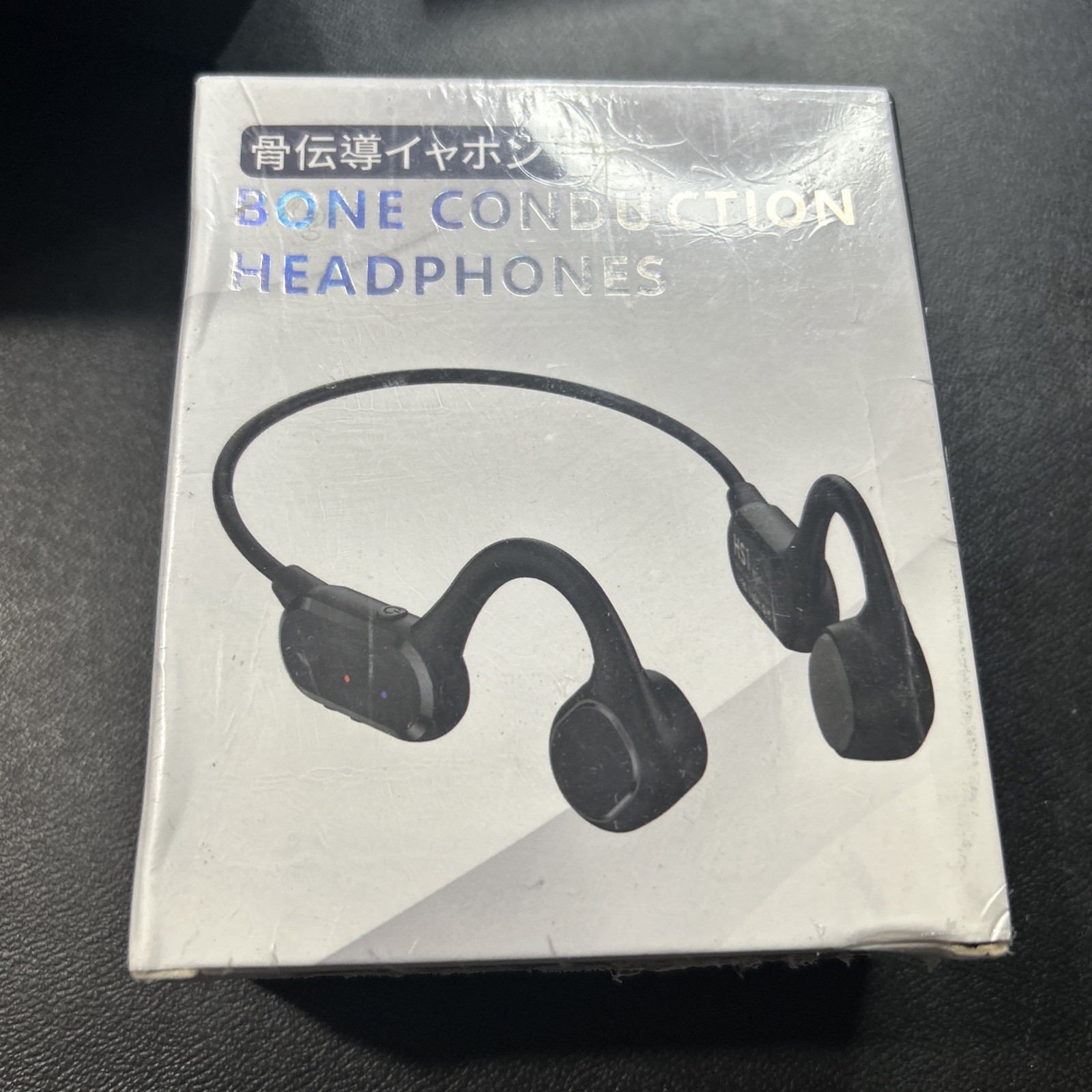 HS1 Bone Conduction Headphones, Open-Ear Wireless Bluetooth, Black & Grey