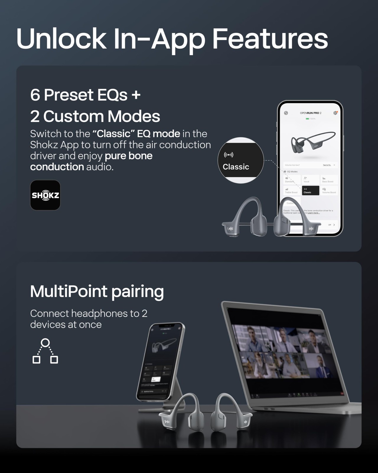 New OpenRun Pro 2- Bone Conduction Headphones, Open-Ear Bluetooth Wireless Sp…