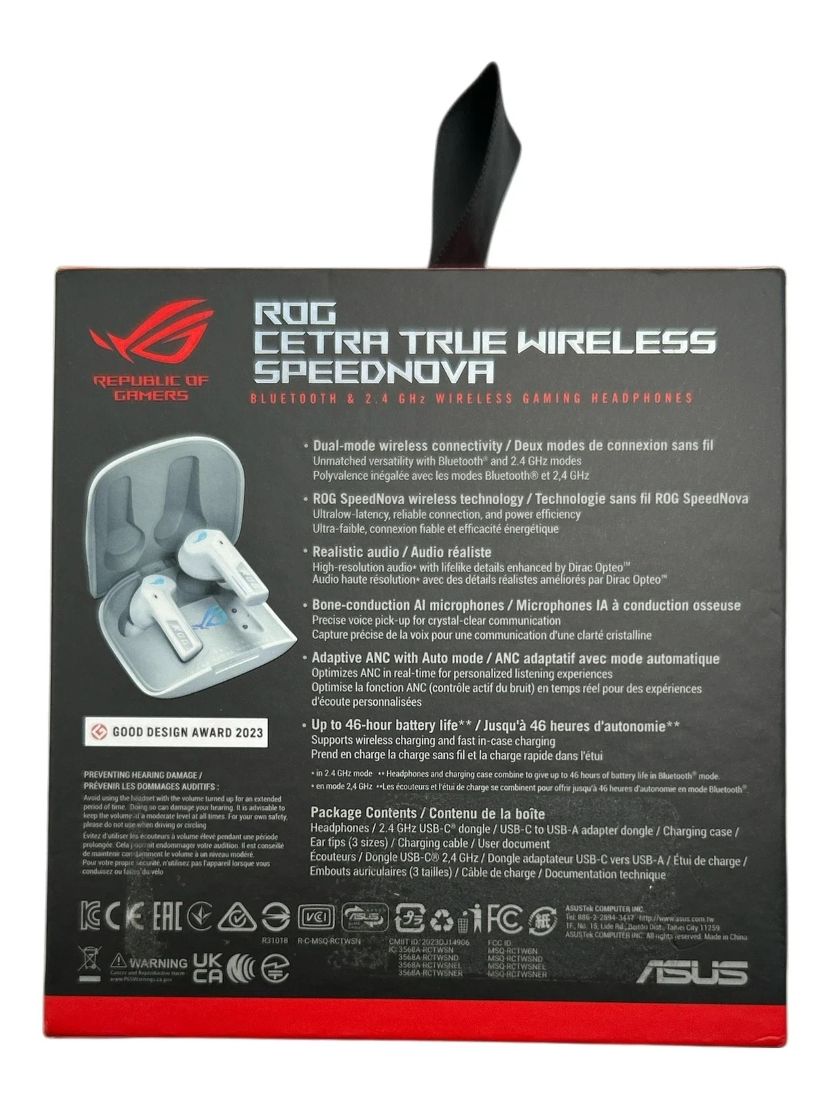 Republic Of Gamers Rog Cetra True Wireless Speed Nova In Ear Gaming Earbuds