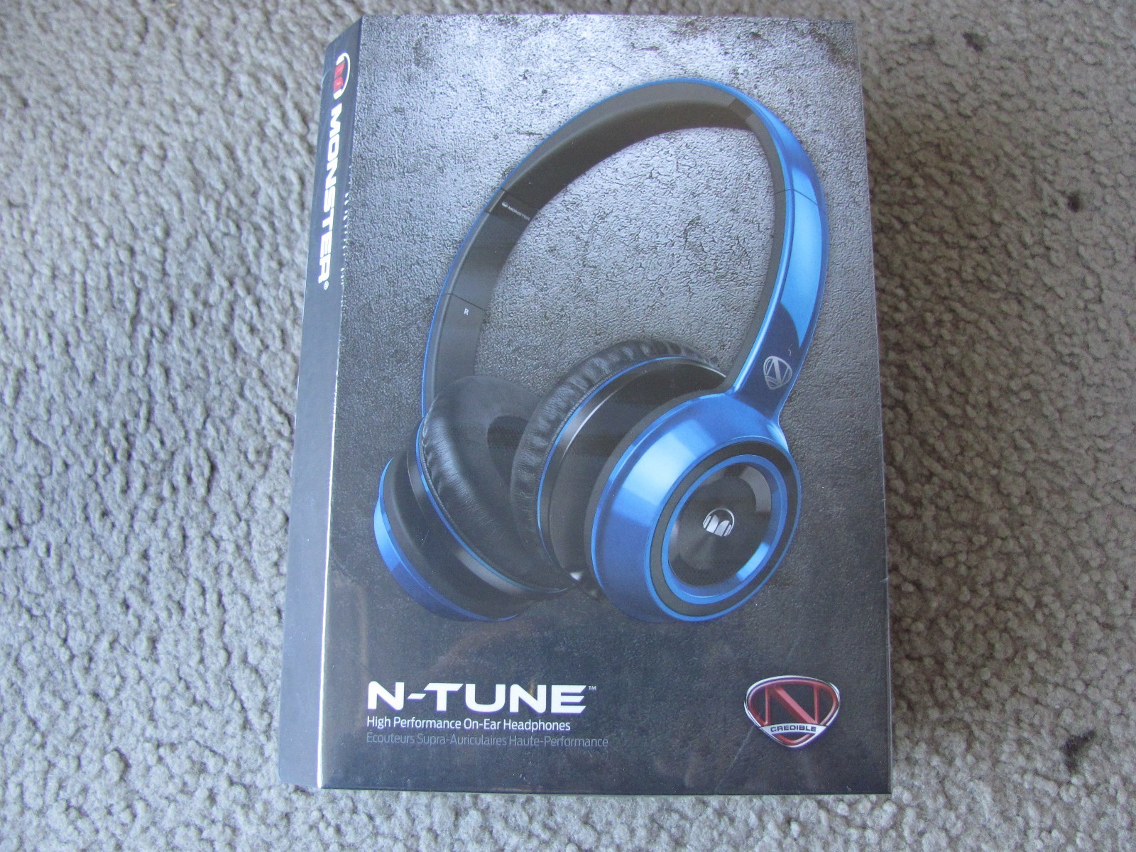 Brand New Monster N-Tune High Performance On-Ear Headphones Cobalt Blue (128452)