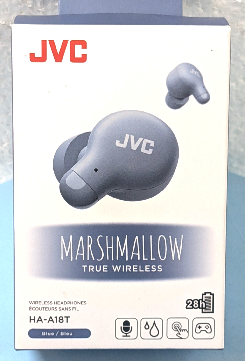 JVC HA-A18T Marshmallow Wireless Earbuds Bluetooth 5.3 – Blue – NEW SEALED