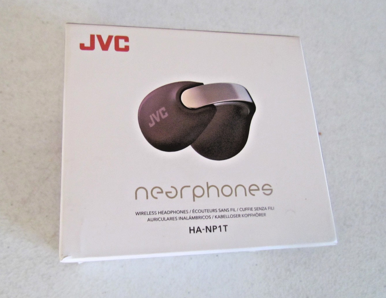 JVC Nearphones HA-NP1T Wireless Open Ear Bluetooth Headphones Maroon Open Box