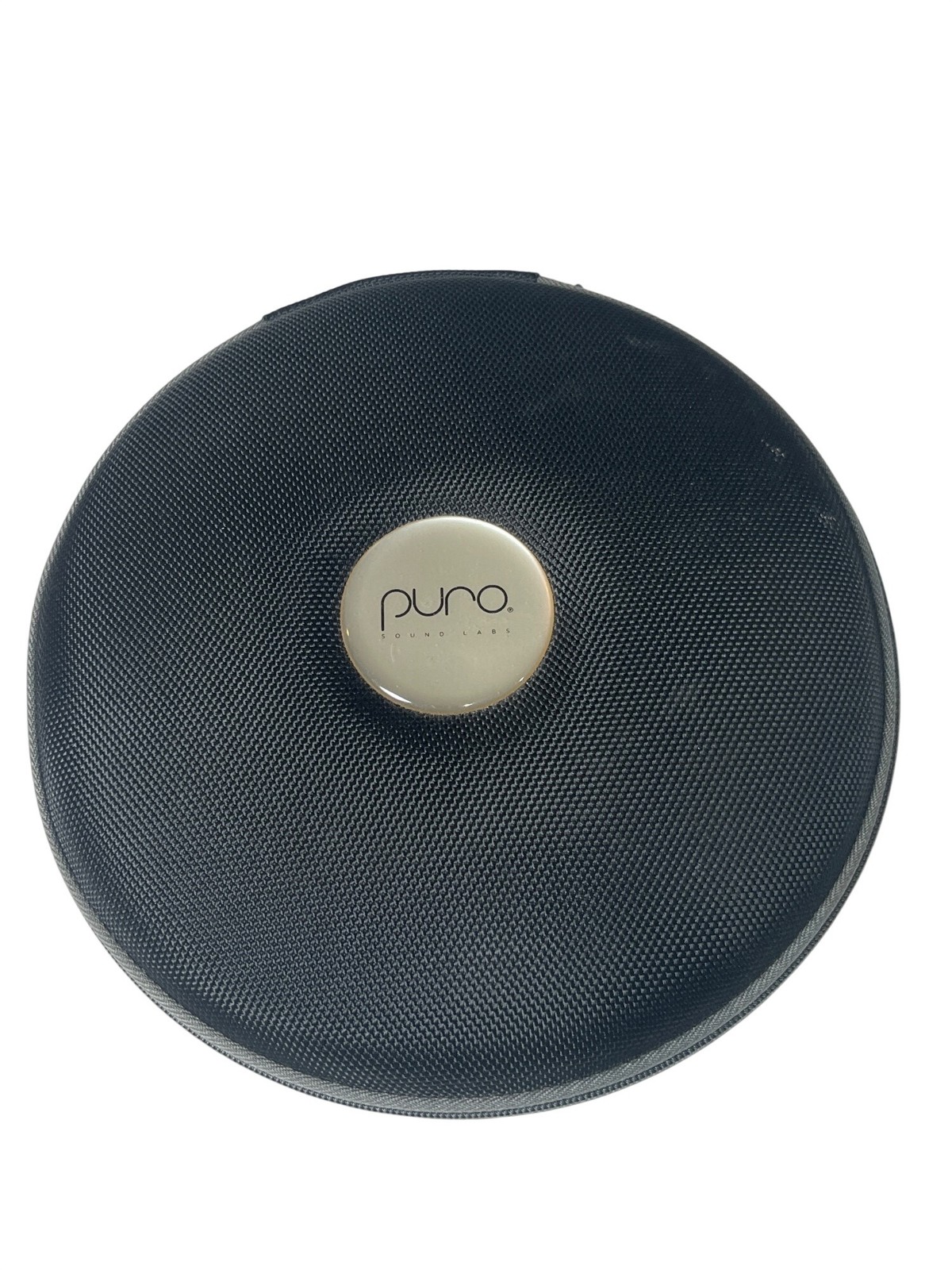 Puro Sound Labs Black Round Zippered Case For BT-5200 Bluetooth Headphones 11r