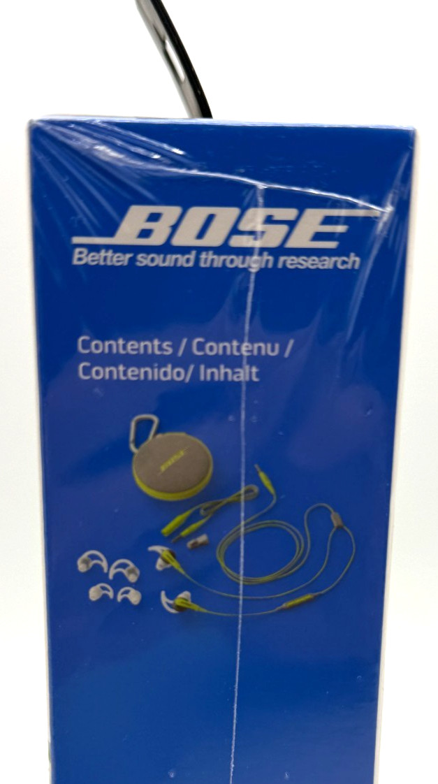 BOSE SoundSport in-ear headphones Wired Samsung Galaxy Controls Green / Grey NEW