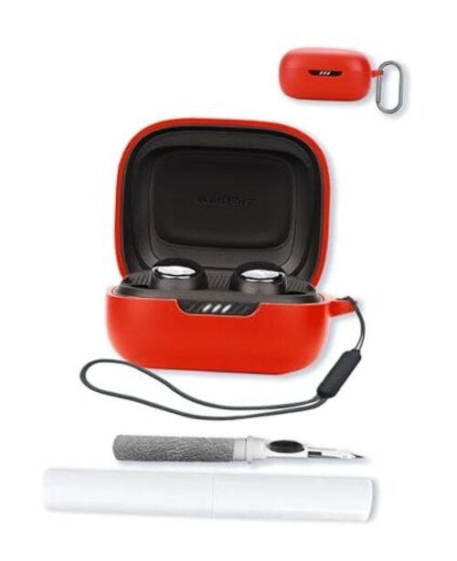 Case for JBL Live Pro 2 – True Wireless Noise Cancelling Earbuds,Soft Red