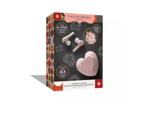 FAO Schwarz Music Love True Bluetooth Wireless Earbuds, Size Type -Regular