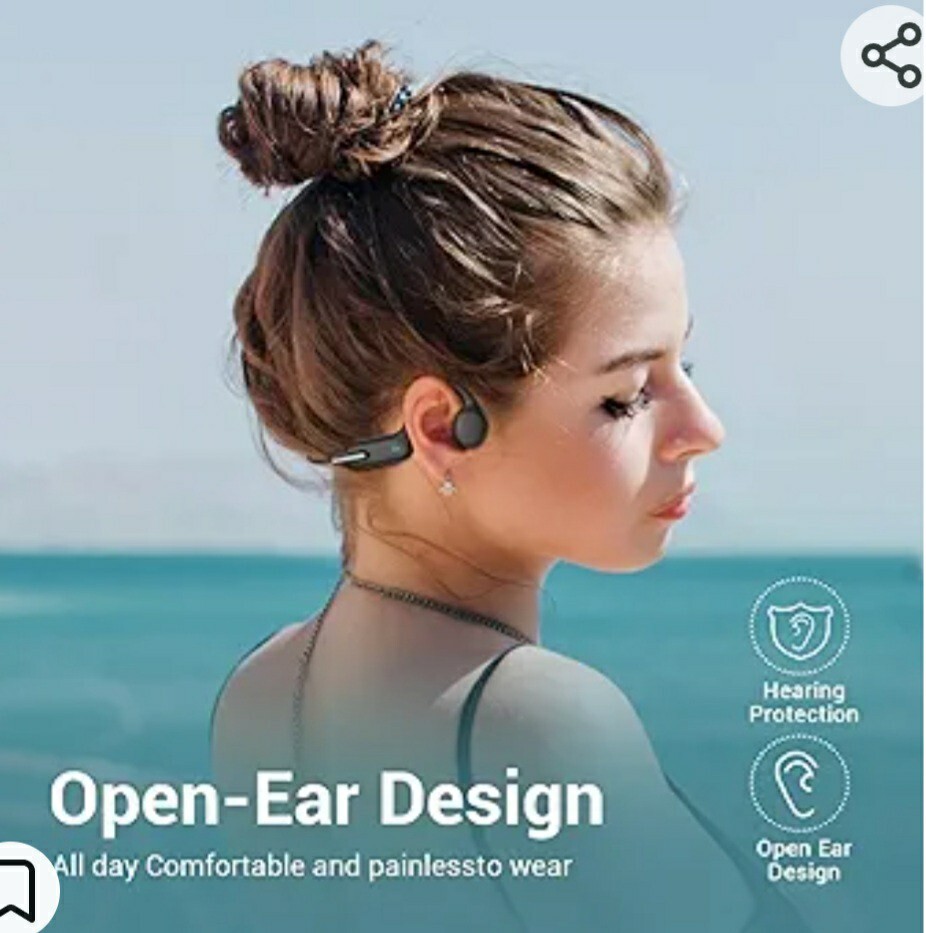 Bone Conduction Headphones, Wireless Bluetooth 5.3 Swimming IP68 Professional