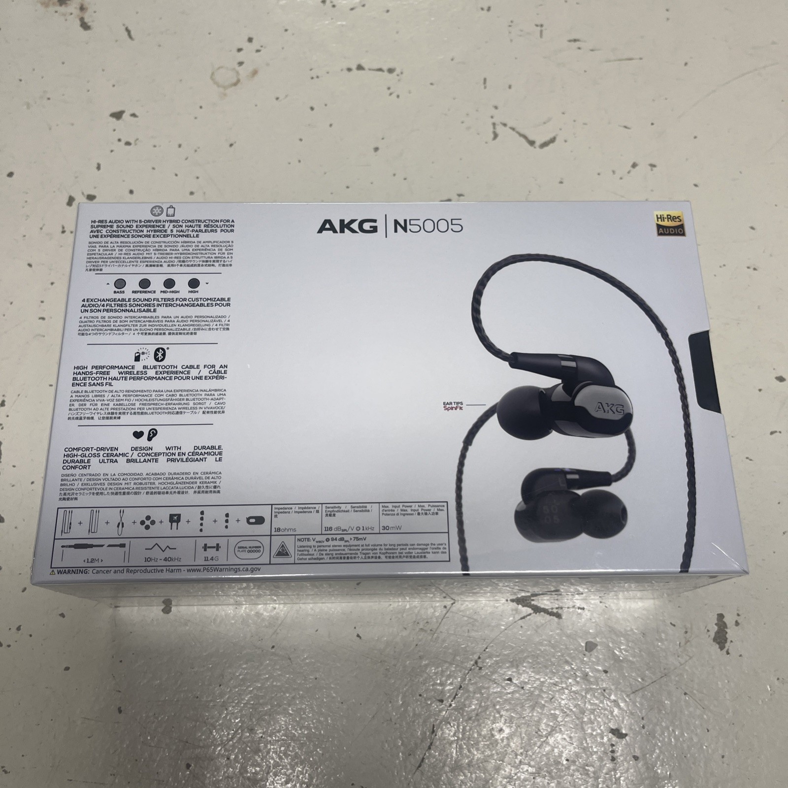 Brand new AKG N5005, Reference Class 5-driver configuration in-ear headphones.