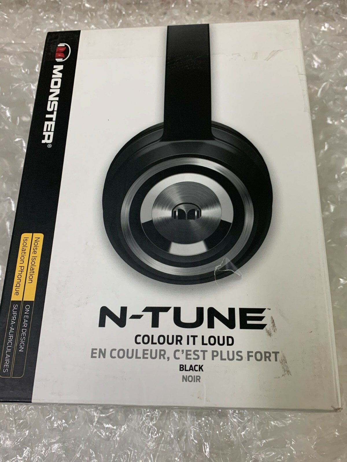 genuine Monster N-Tune colour it load noise isolation Headband Headphones Black