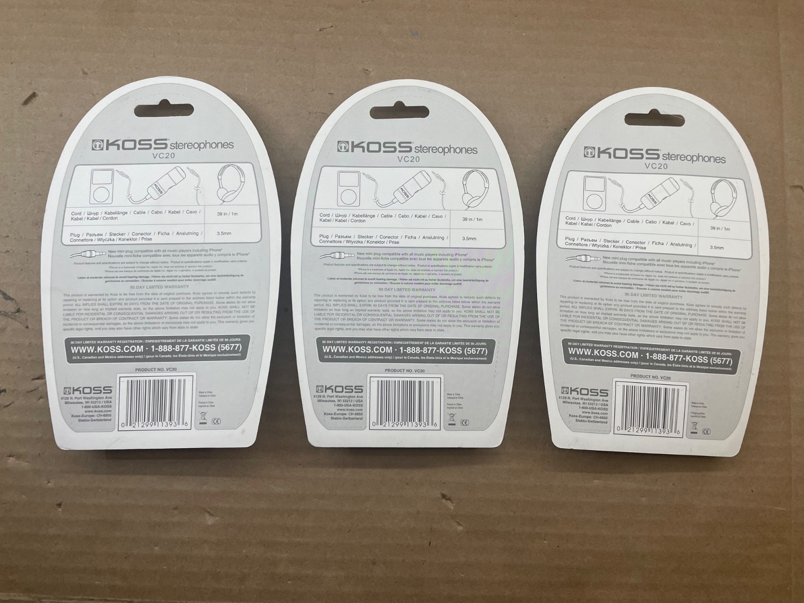 LOT OF 17 Koss VC20 In Line Headphone Volume Control for iPod MP3 VC-20