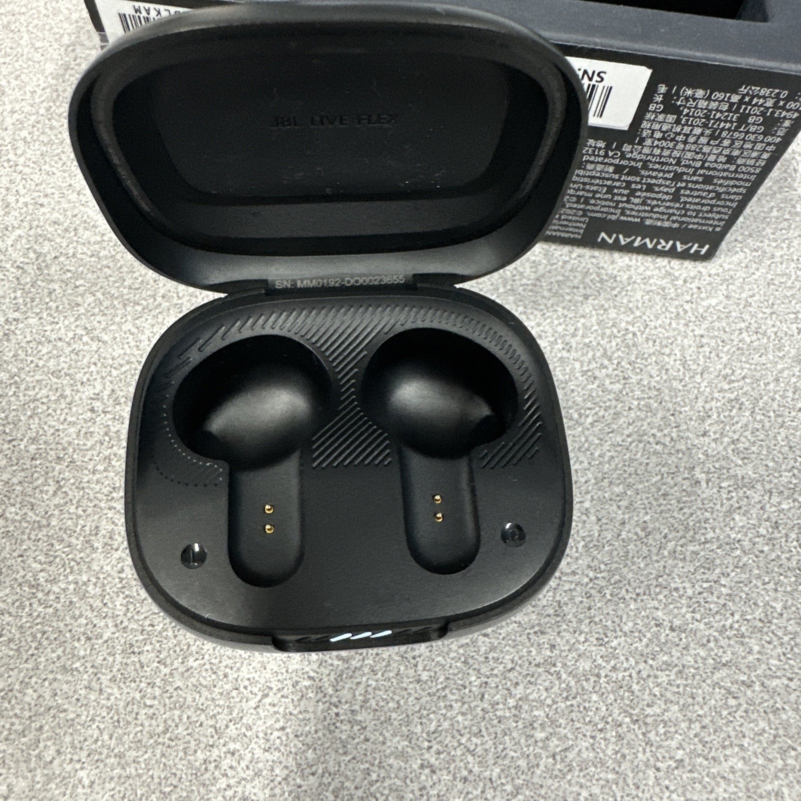 JBL Earbuds Headphones Live Flex Perfect Fit Ear Buds, Black-Open Box