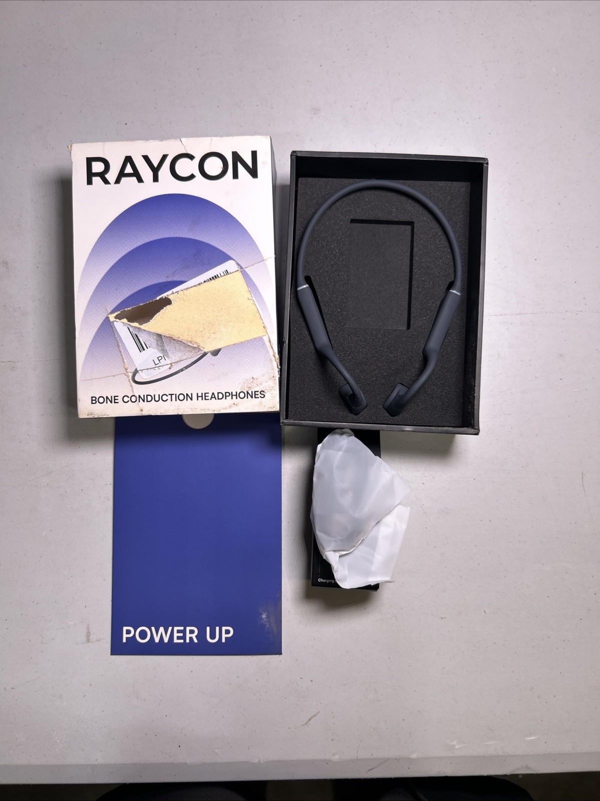 Raycon Bone Conduction Headphones, Open-Ear Bluetooth Sports Earbuds with Mic