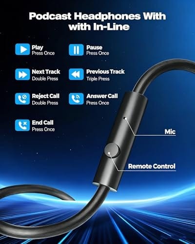 NUBWO HD01 Wired Over Ear Studio Monitor Headphones with 1/4 inch Adapter