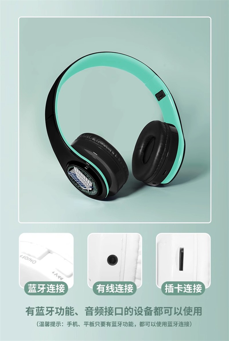 Shingeki no Kyojin Levi Ackerman Bluetooth Headphones Attack On Titan Headset