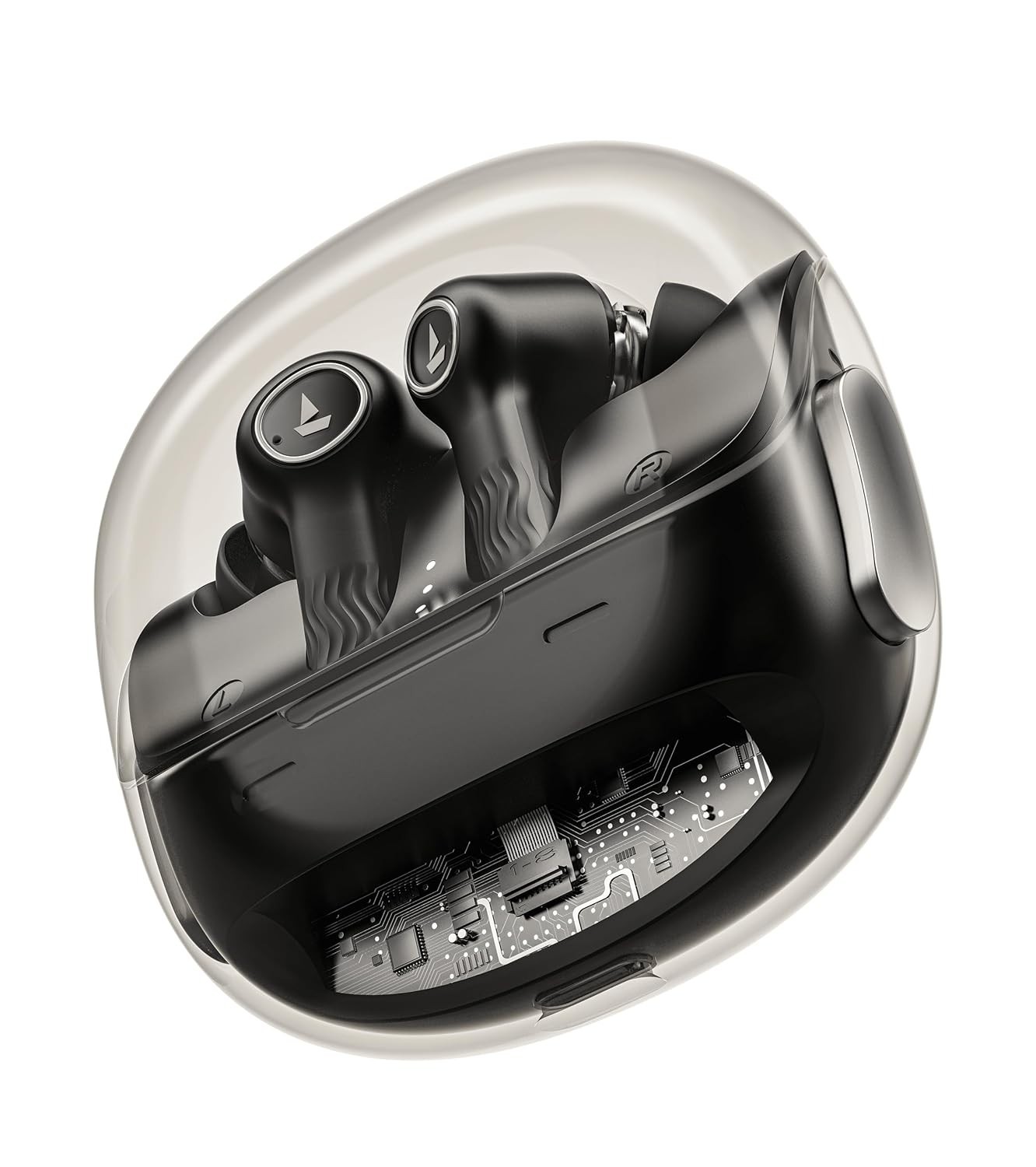 boAt Nirvana Crystl TWS Bluetooth Earbuds ANC Wireless Earphones 100H Battery
