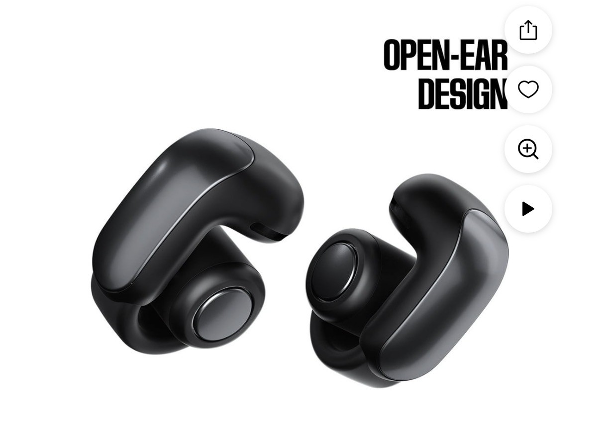 Bose Ultra Open Earbuds True Wireless Bluetooth Earbuds – Black open box