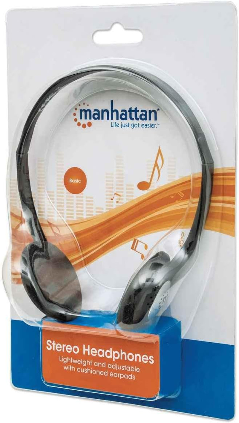 Manhattan On-Ear Wired Stereo Headphone – Long 6Ft Cable, Single 3.5Mm Plug, Lig