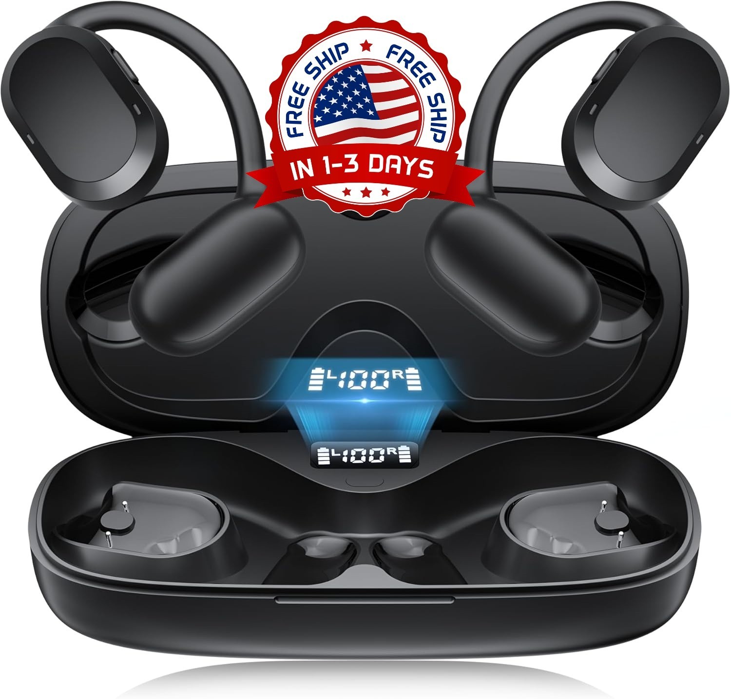 Auriculares abiertos para correr, entrenar, andar en bicicleta y conducir, NUEVO