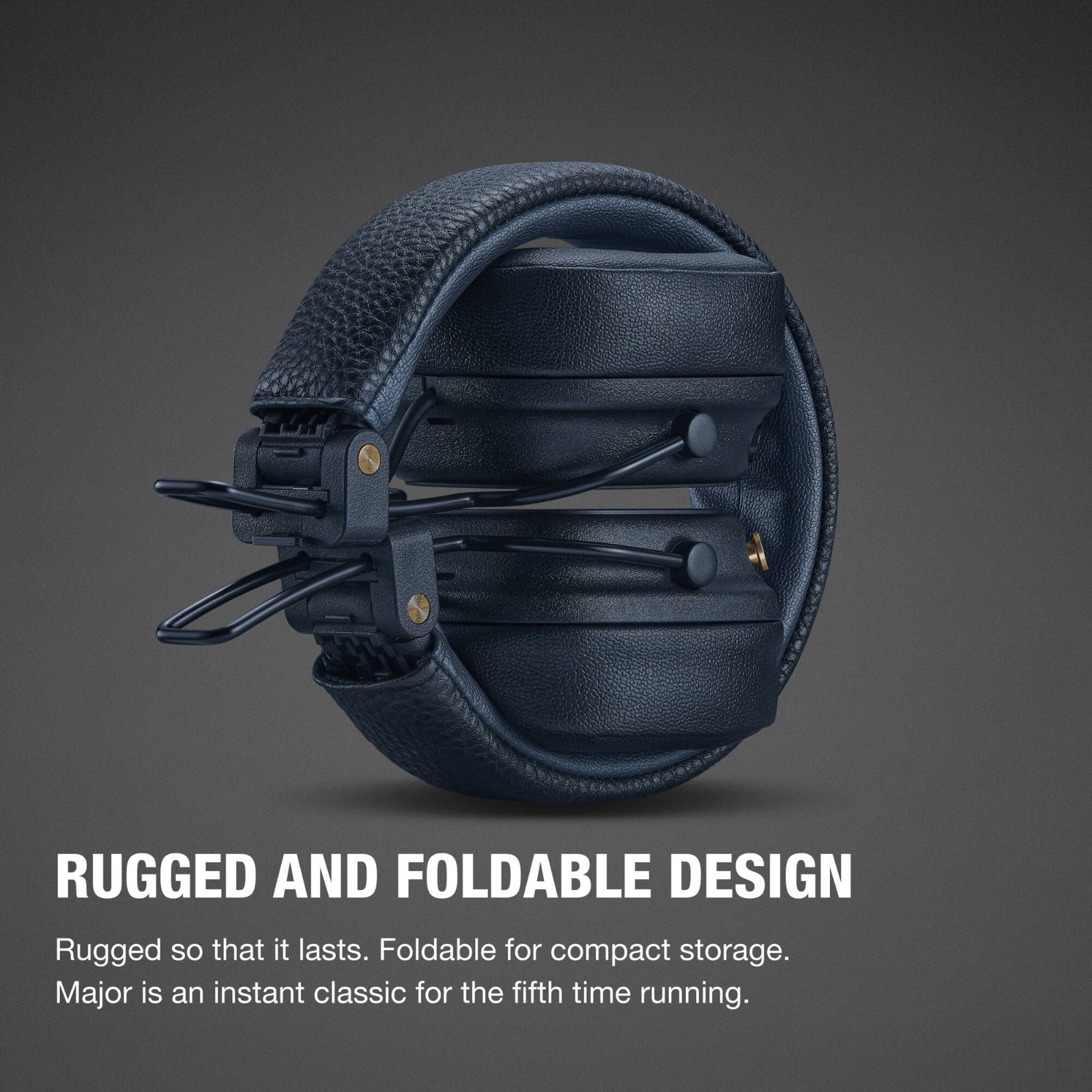 Marshall Major V On-Ear Wireless Bluetooth Headphones (Midnight Blue)