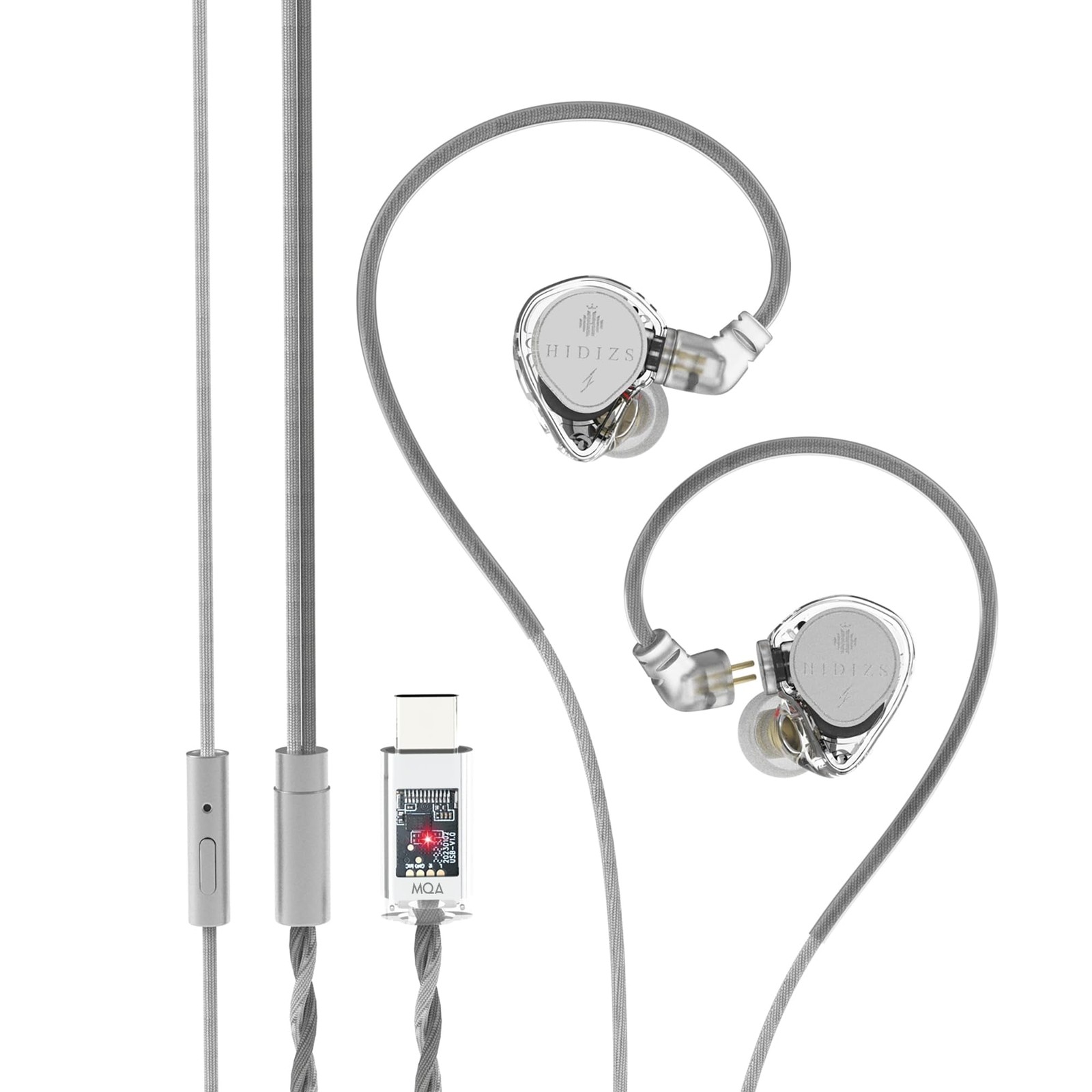 HIDIZS ST2 Pro USB-C Wired Earbuds Dual 10mm Driver ESS DAC HD Mic