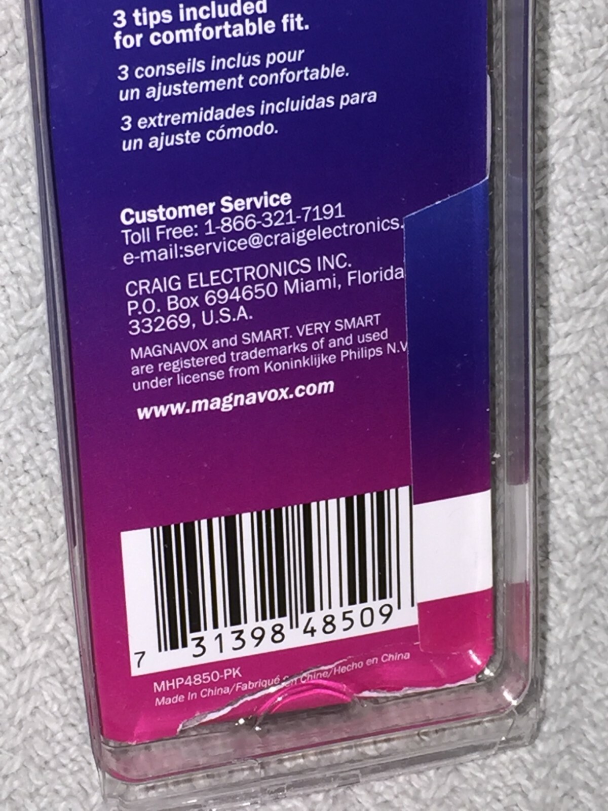 PINK MAGNAVOX Shuffle In Ear Headphones CLEAR BASS Handsfree Calling MHP4850-PK