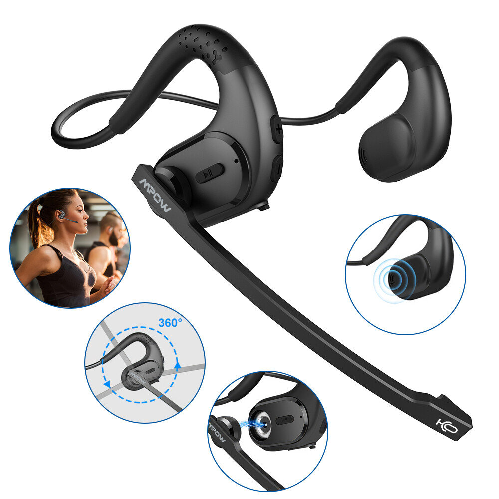 Mpow Handsfree Bluetooth Open Ear Headset: Ideal for Office, Running & Cycling