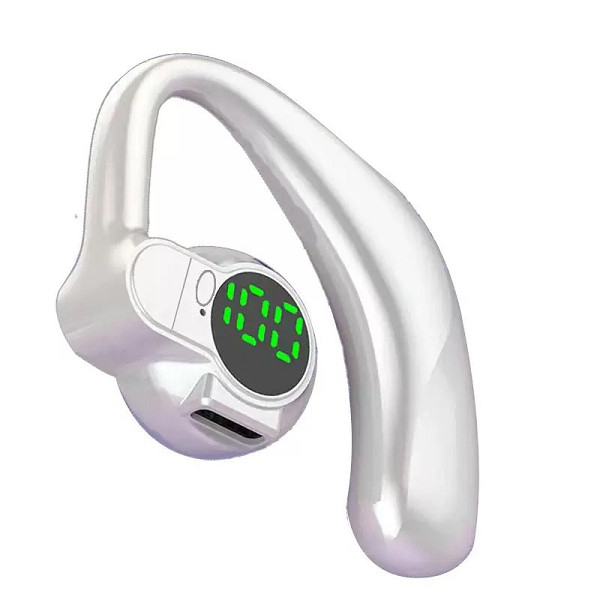 Single Earphone, Rotatable Open-Ear Bluetooth 5.4 Headphone LED Digital Display